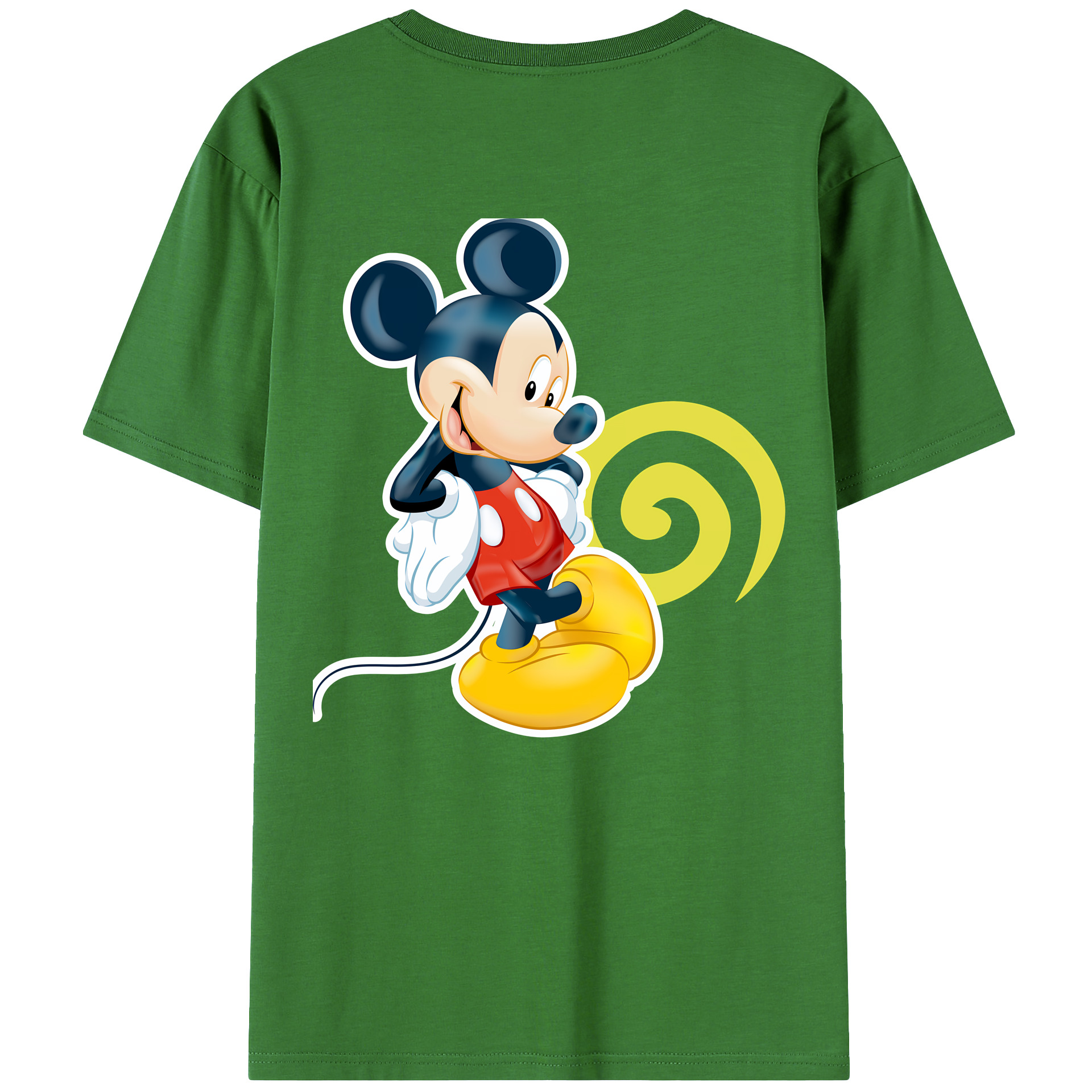 ミッキーマウス Mickey Mouse レディース半袖Tシャツ(バックプリント)
